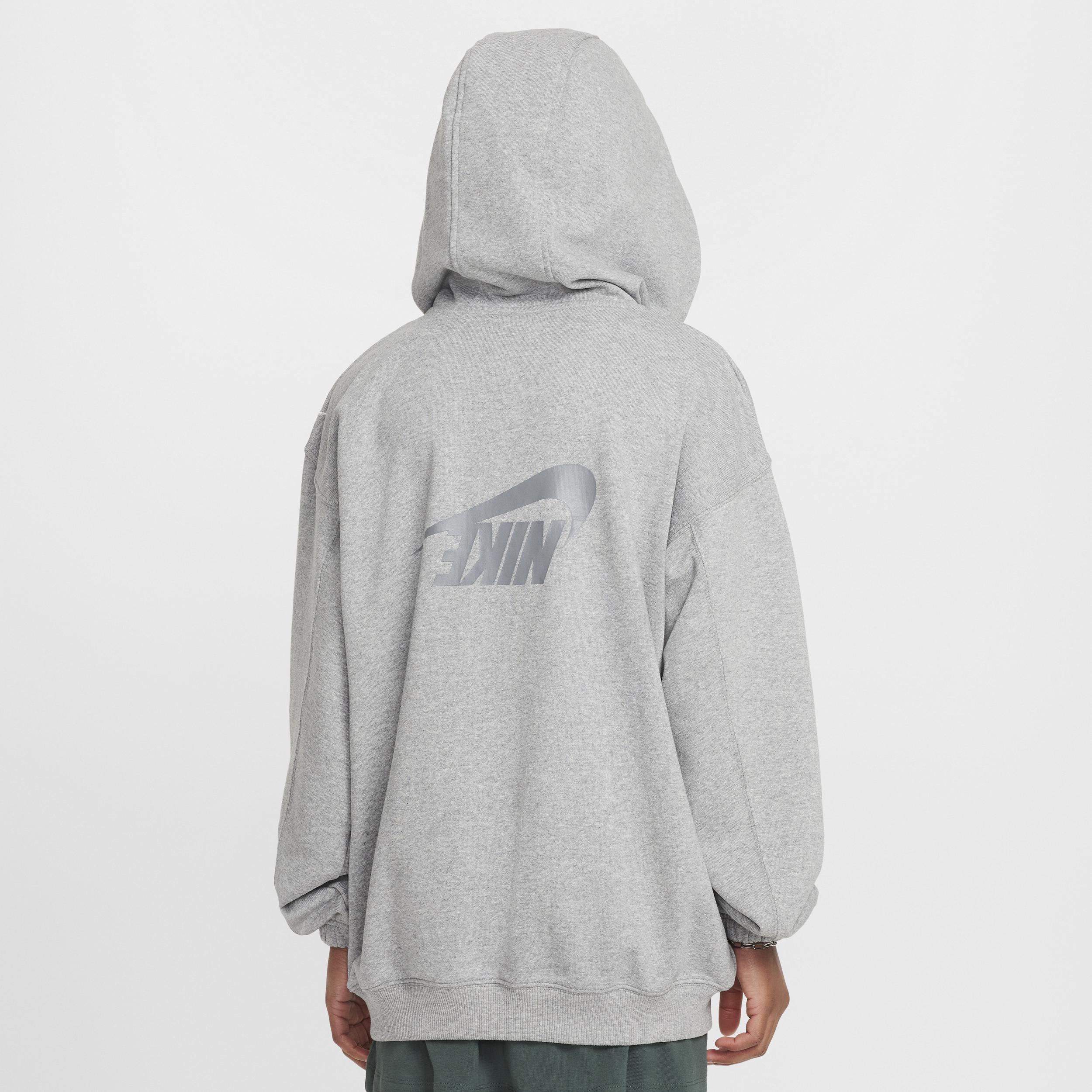 Unisex Nike Sportswear Girls' Dri-FIT Oversized Fleece Hoodie Product Image
