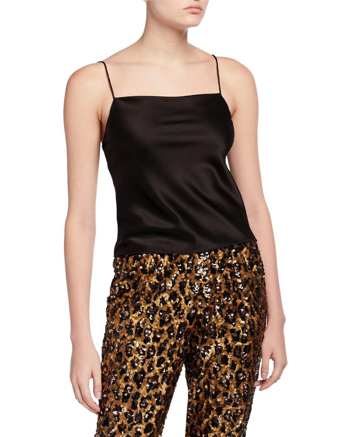 Womens Harmon Draped Satin Tank Top Product Image