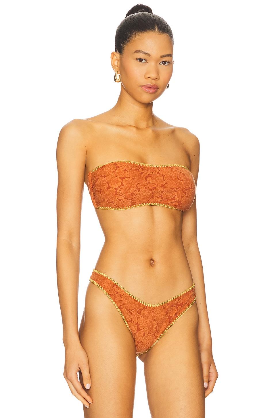Luxe Stitch Free Form Removeable Bandeau Bikini Top Luli Fama Product Image