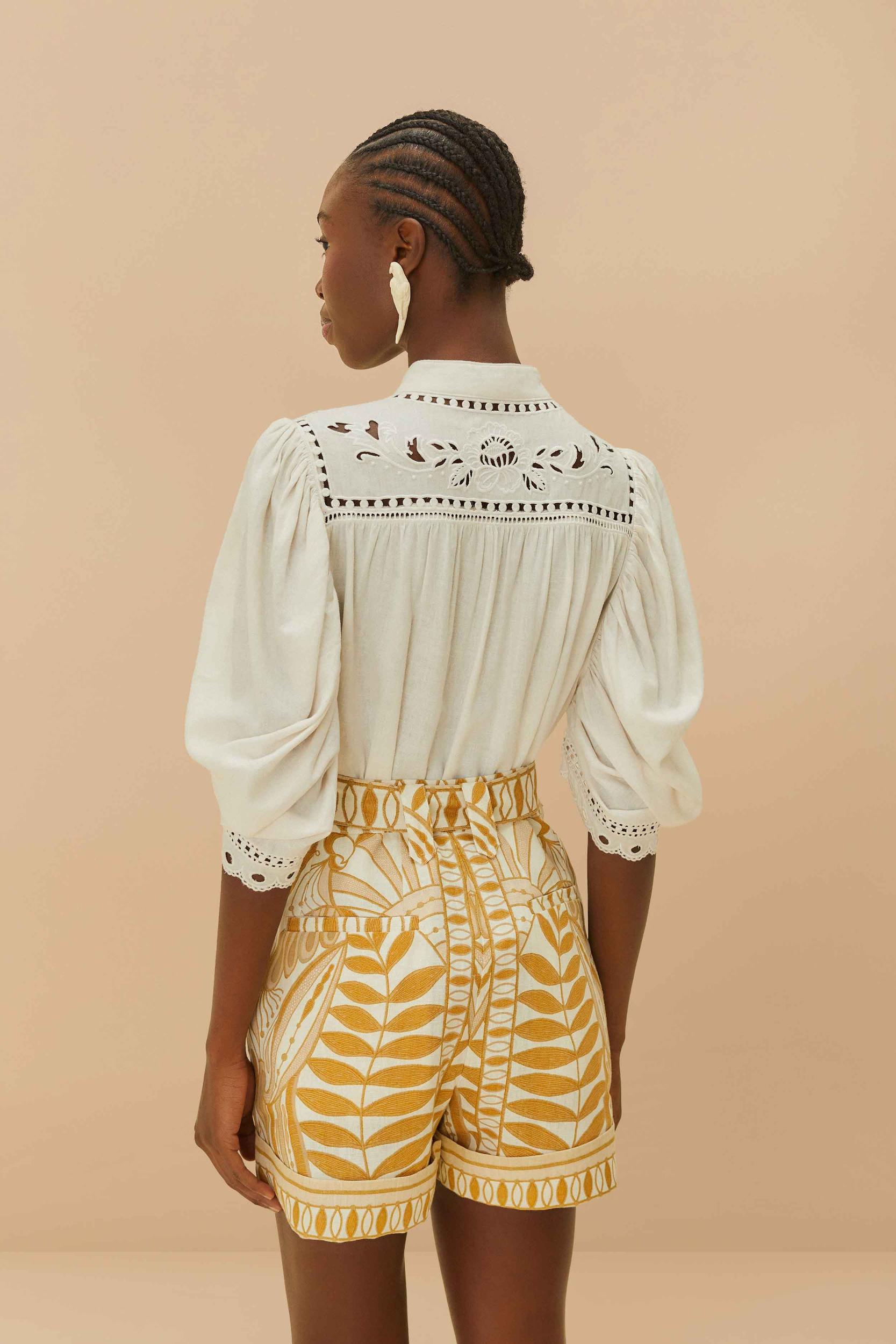 Off-White Lace Nature Shorts Product Image