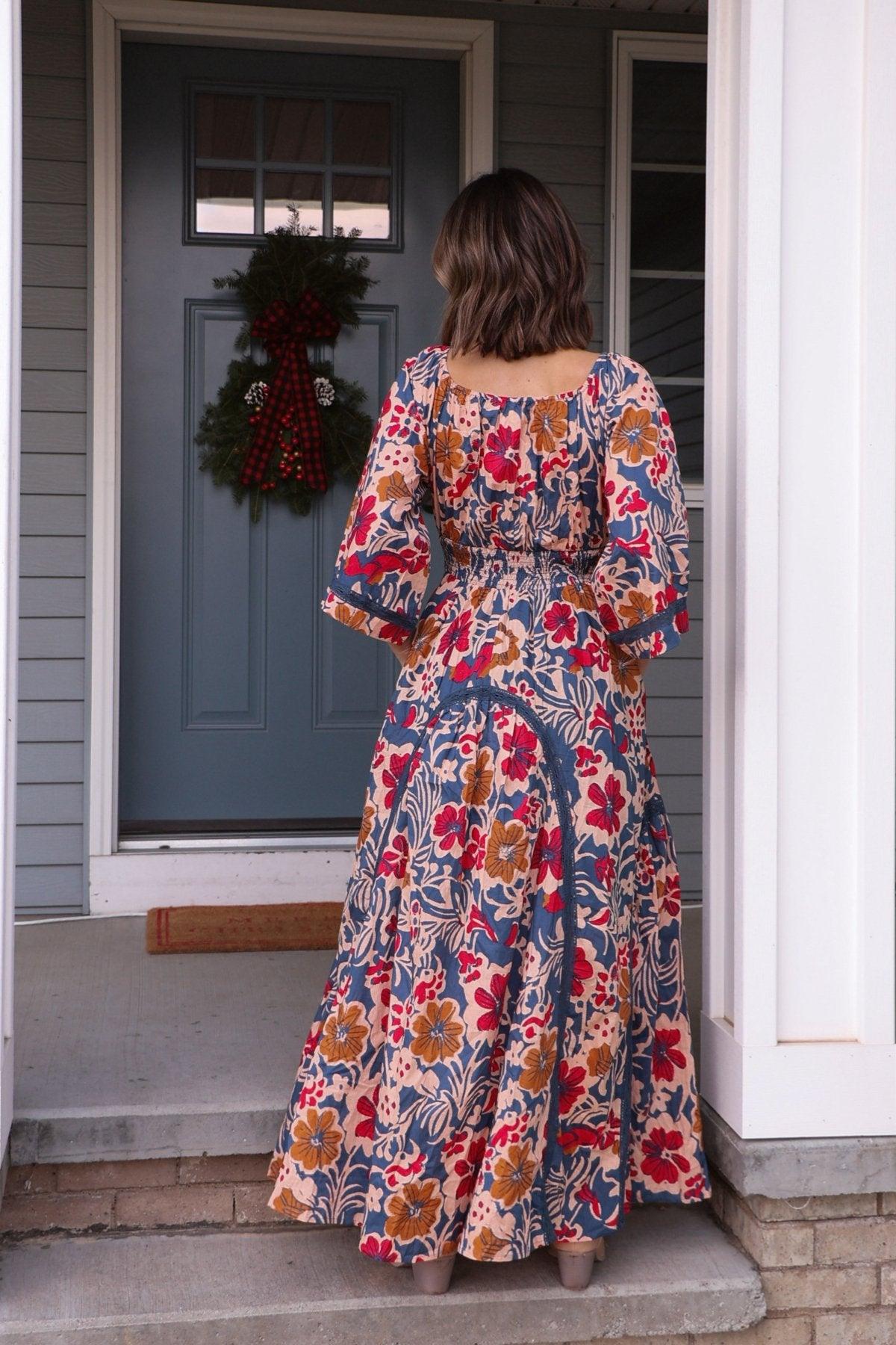 Free People Navy Multi Print Dixie Maxi Dress - FINAL SALE Product Image