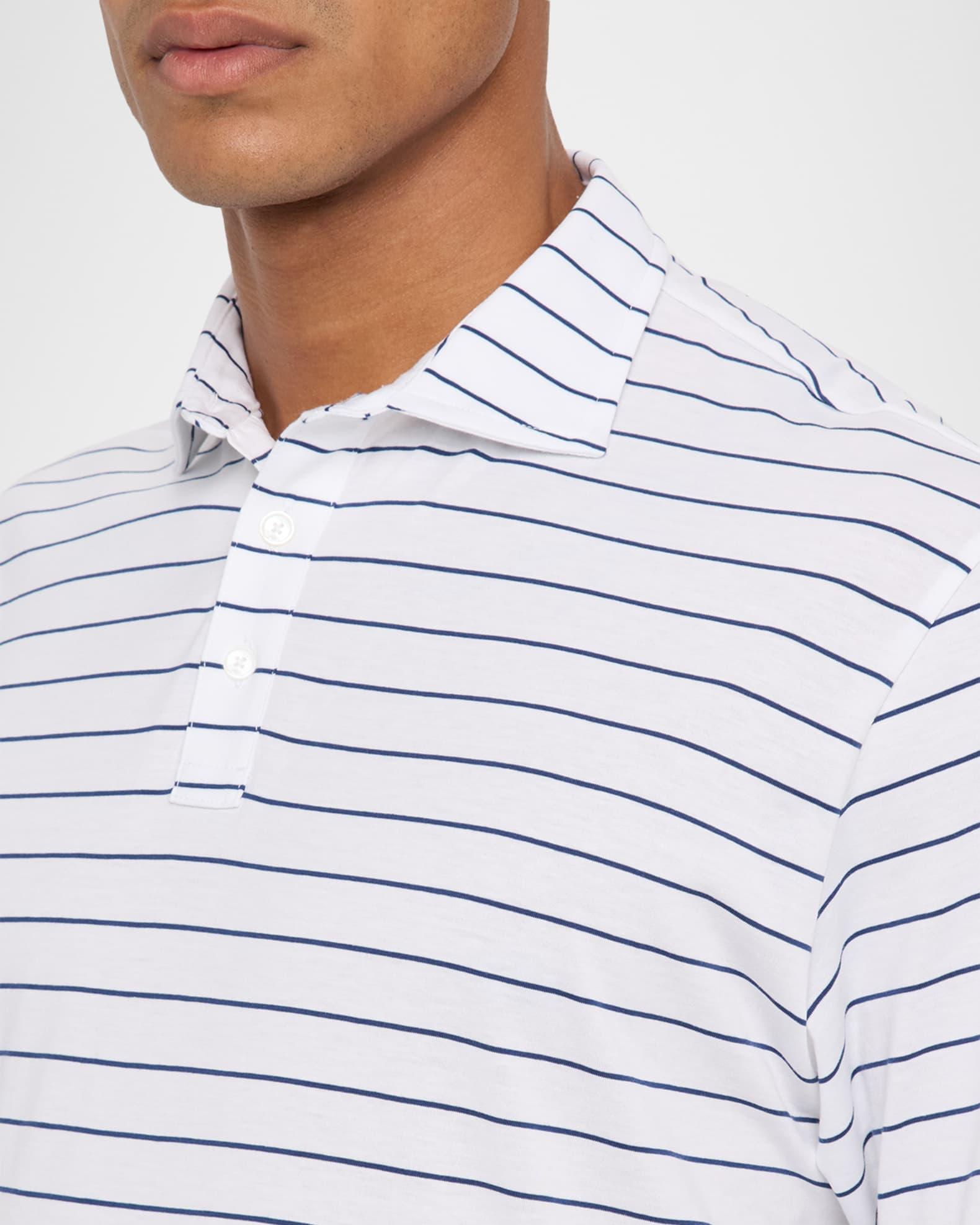 Men's Crown Comfort Pima Cotton Stripe Polo Shirt Product Image