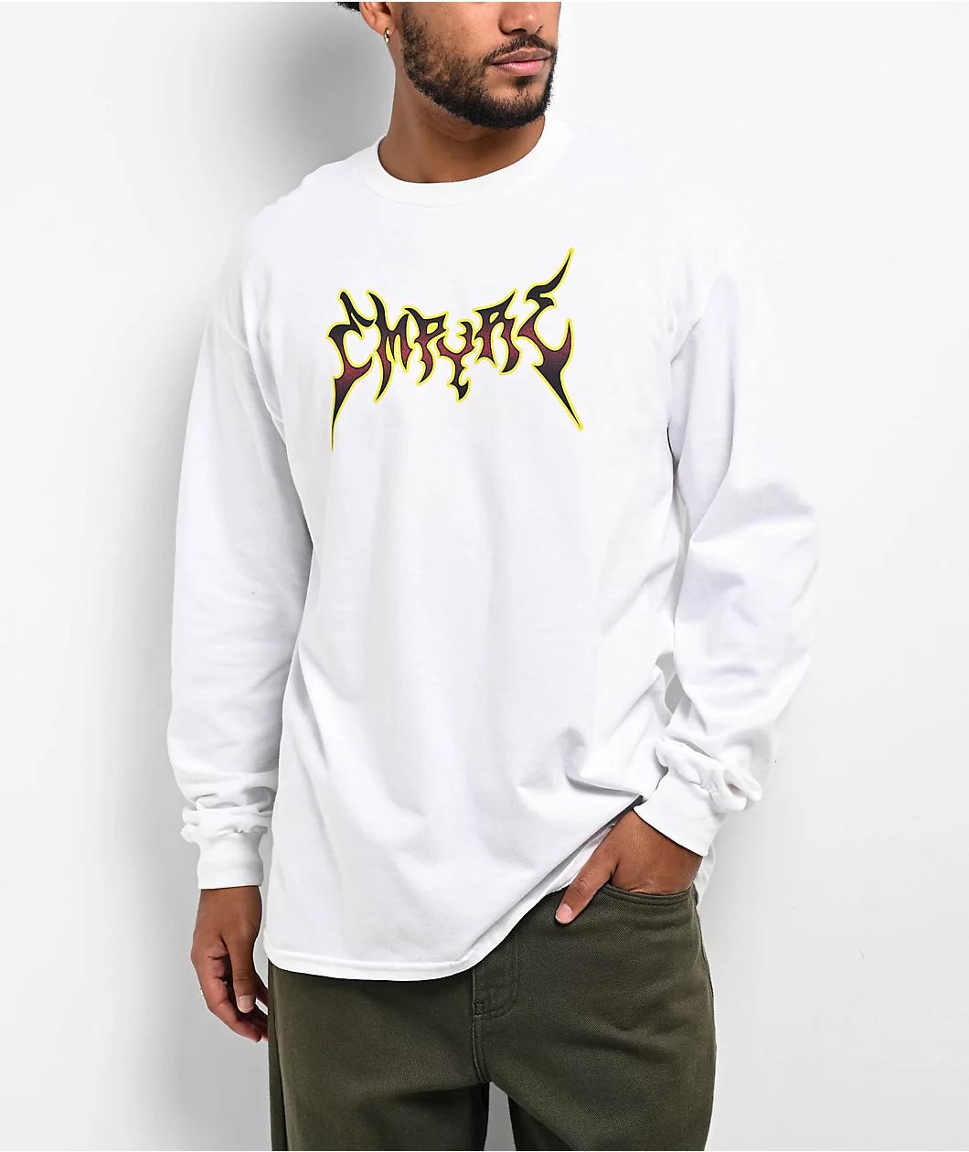 Empyre 80s Dragon White Long Sleeve T-Shirt Product Image