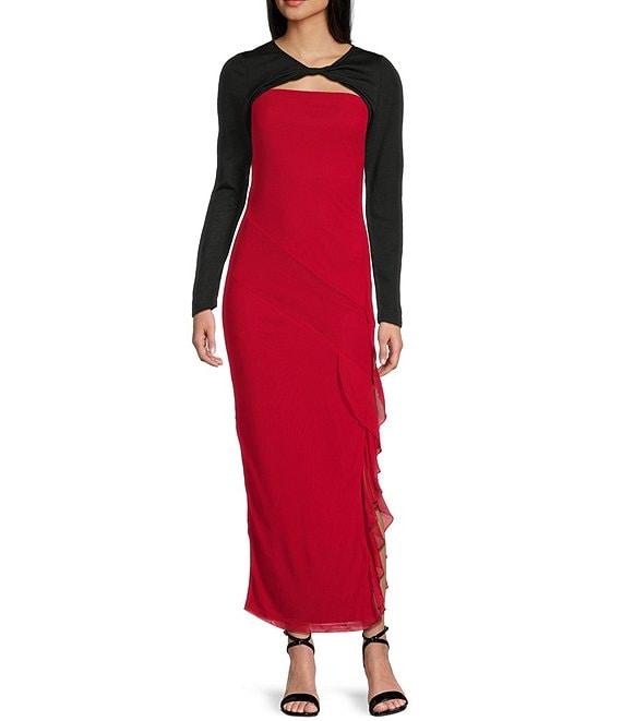 I.N. San Francisco Twist Front Long Sleeve Shrug Product Image