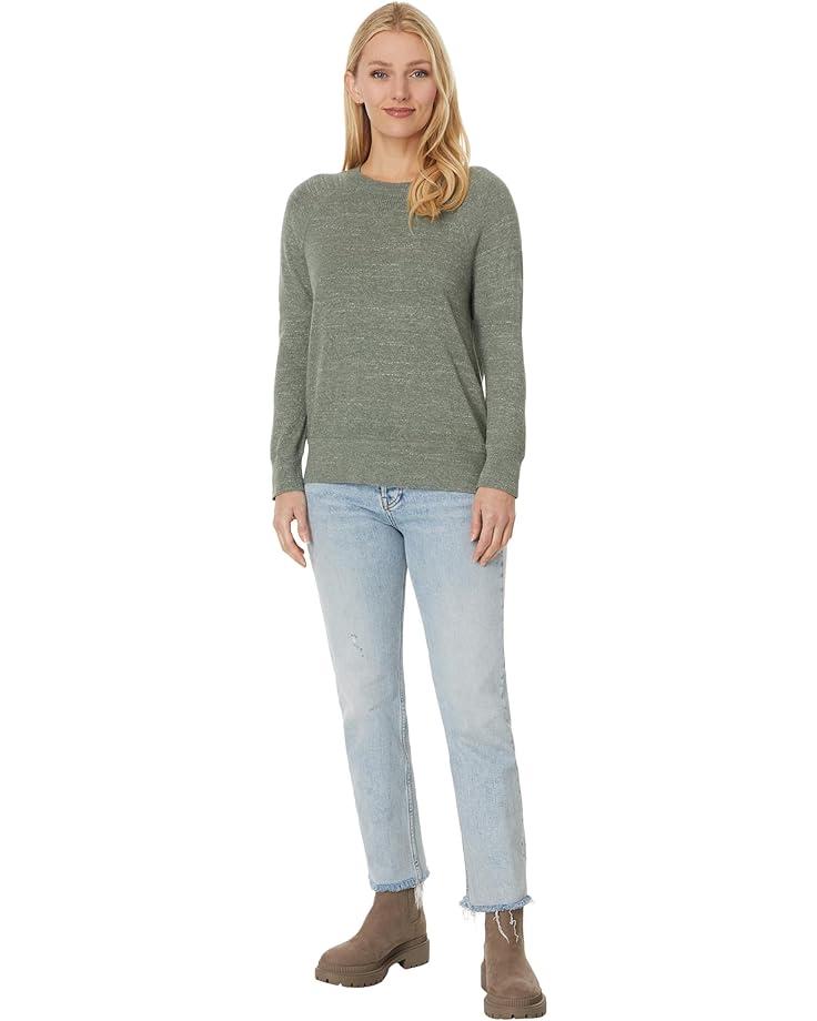 Women's L.L.Bean Organic Cotton Slub Crew Neck Sweatshirt Sweater Product Image