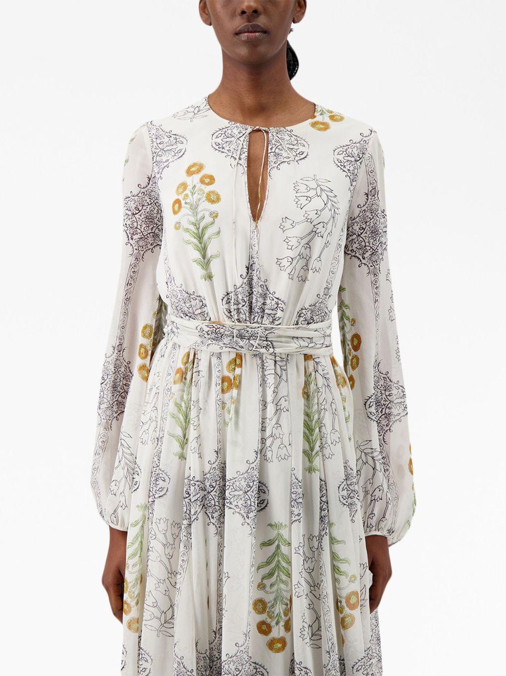 floral-print silk maxi dress Product Image