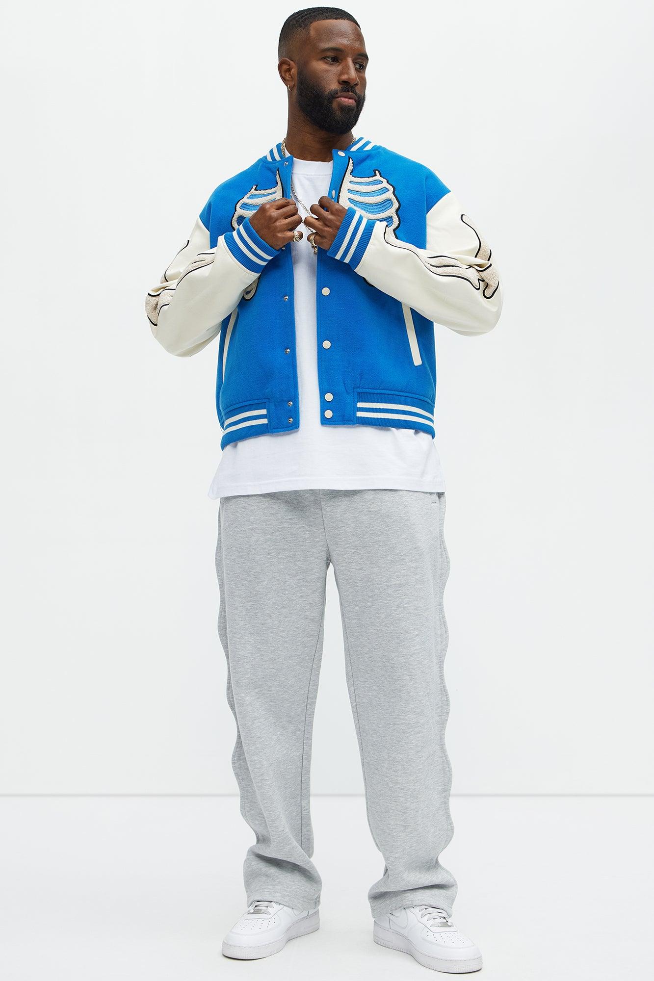 Tyson Wavy Straight Sweatpants - Heather Grey Product Image