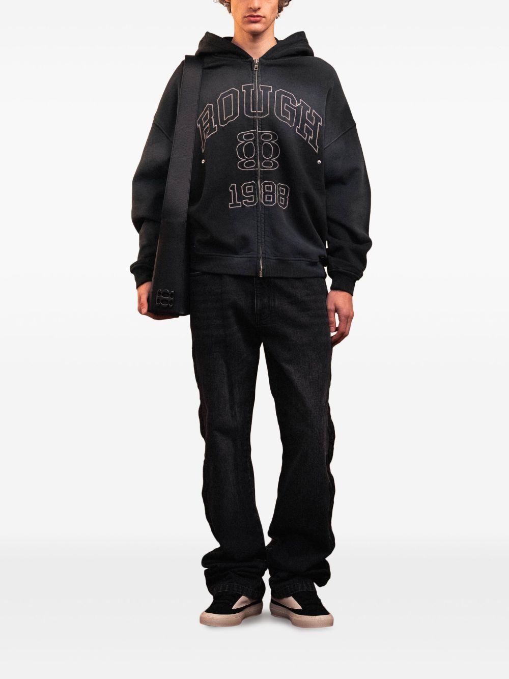 graphic zip-up hoodie Product Image