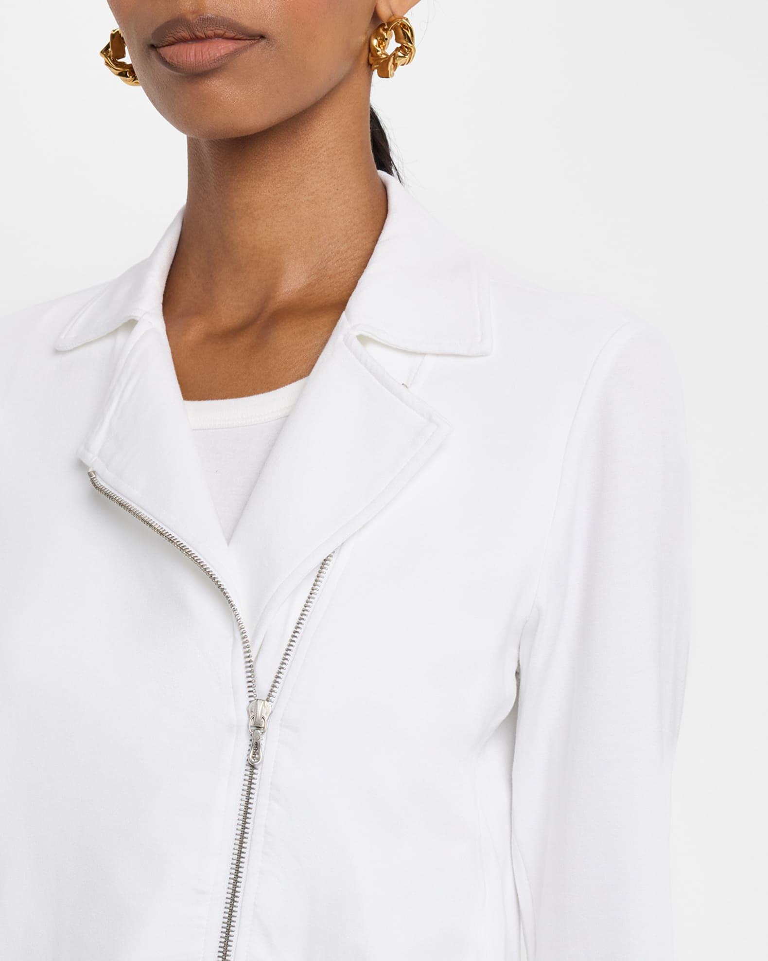 Zip-Front French Terry Moto Jacket Product Image