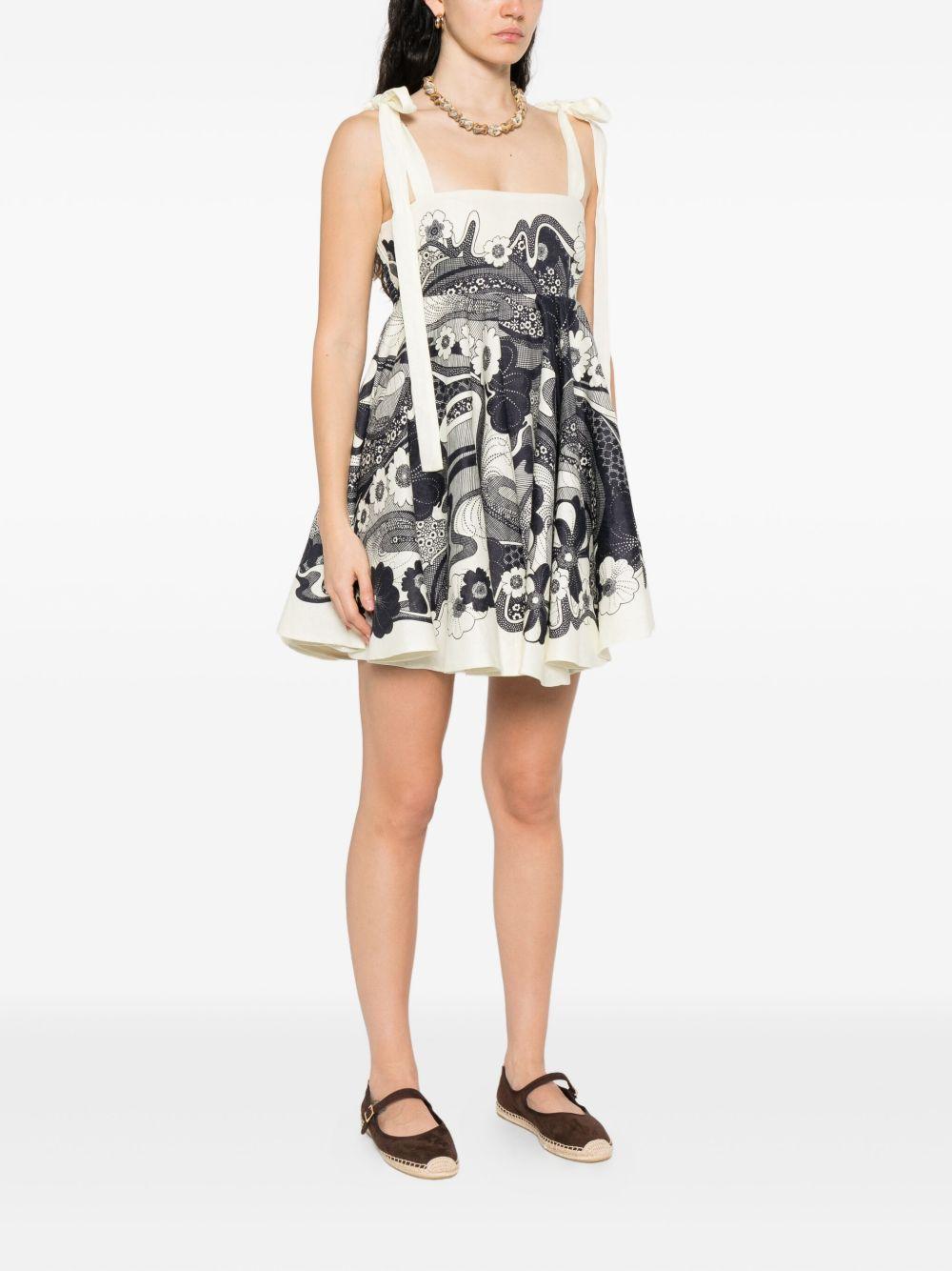 Mickey floral-print mini dress Product Image