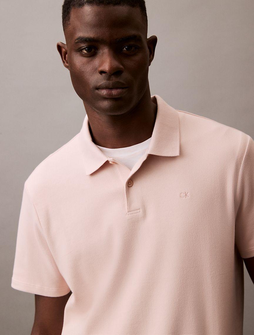 Stretch Fine Rib Polo Shirt Product Image