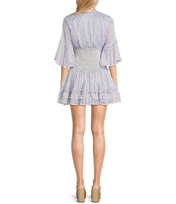 C&V Chelsea & Violet Printed Smocked Waist Mini Dress Product Image