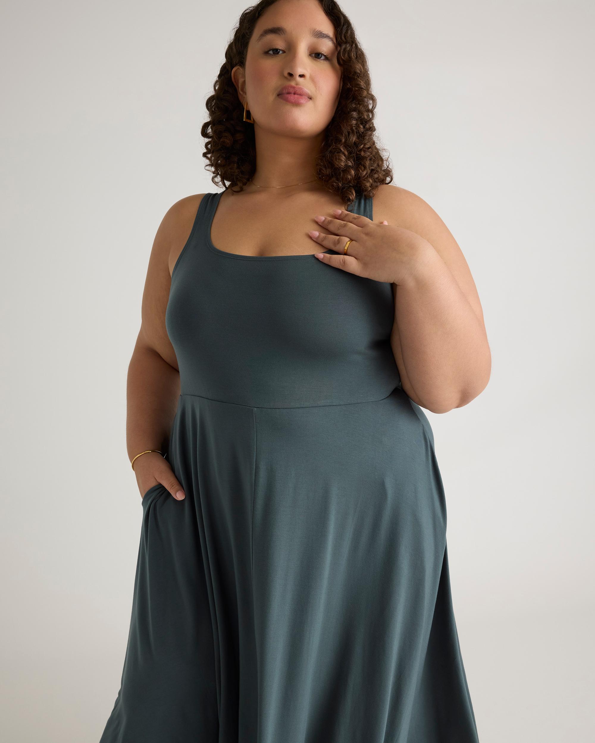 Quince | Women's Tencel Jersey Fit & Flare Dress Product Image