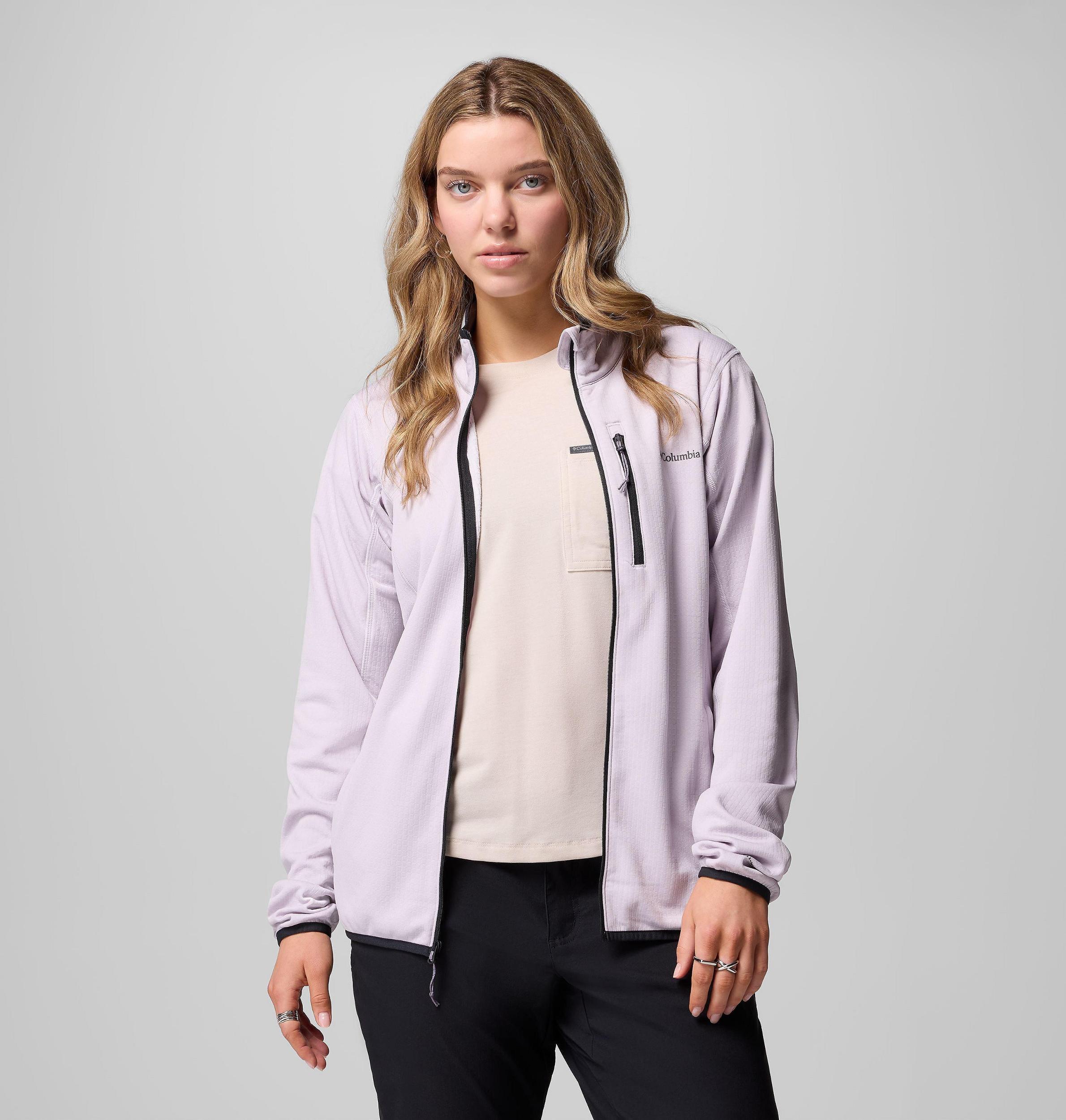 Columbia Womens Essential Hike Grid Fleece Full Zip Jacket- Product Image
