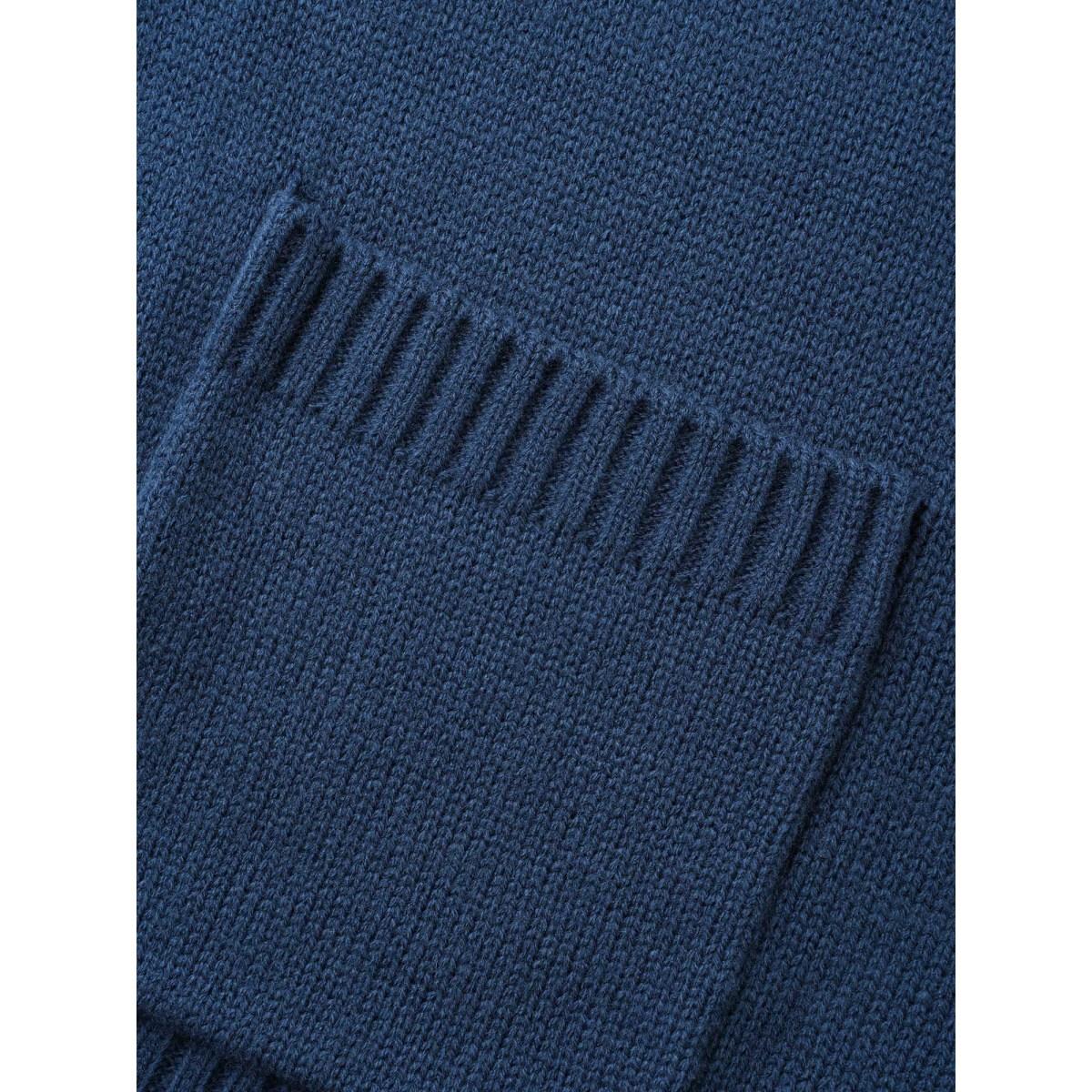 Plus Size Landscape Pattern Drop Shoulder Sleeve Cardigan Mediumblue Women Casual Loose Long Sleeve Everyday Cardigans BloomChic 10/M Product Image