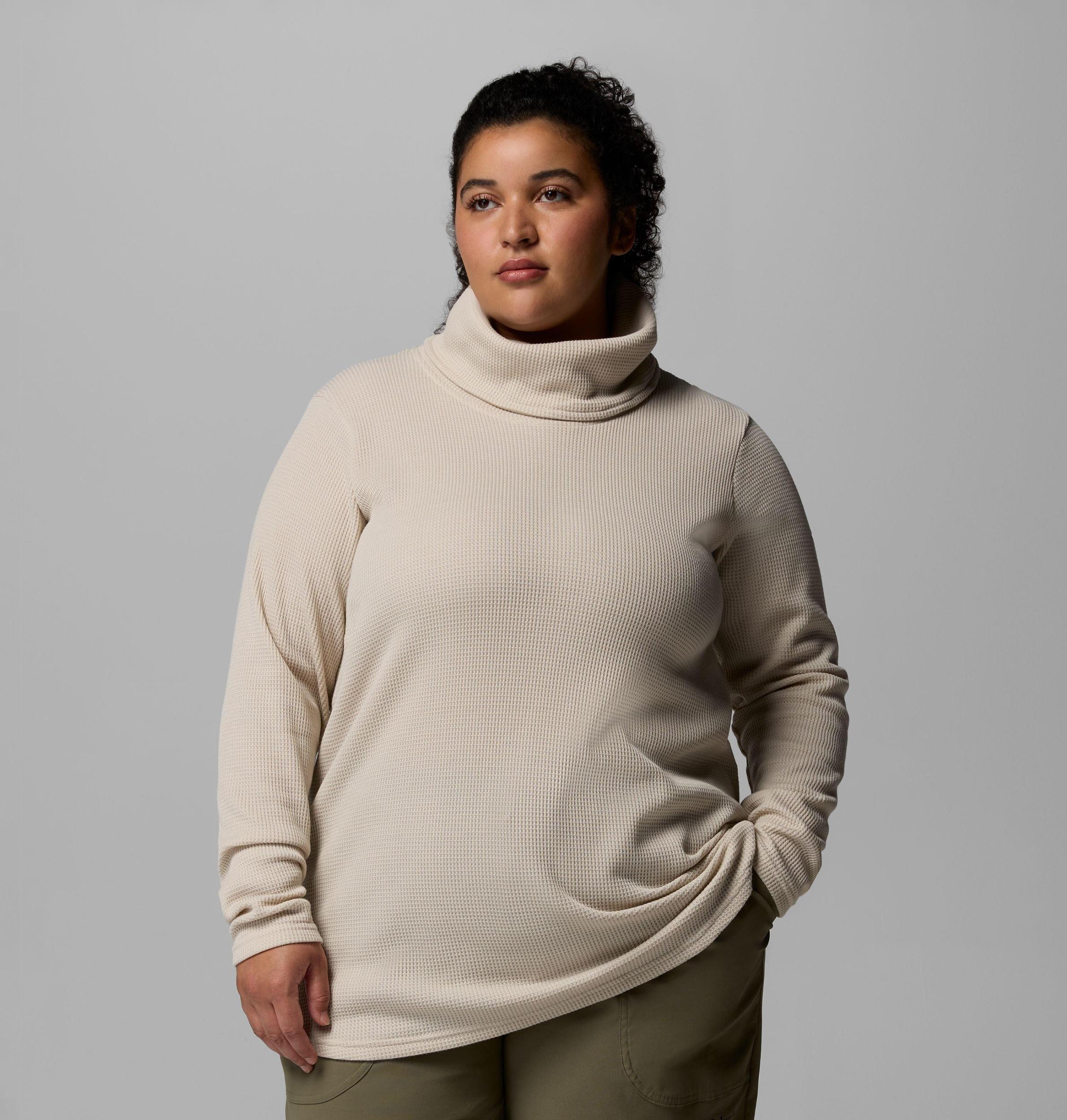 Columbia Women's Holly Hideaway Waffle Cowl Neck Pullover - Plus Size- Product Image