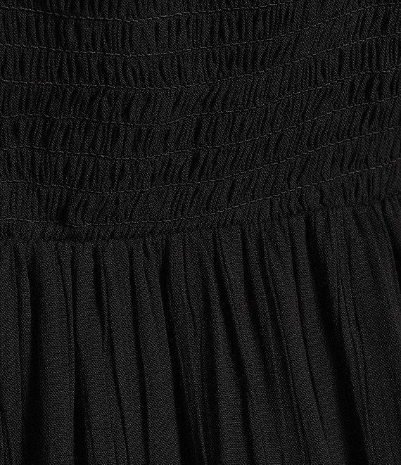 Angie Scoop Neck Short Sleeve Tie Front Empire Waist Dress Product Image