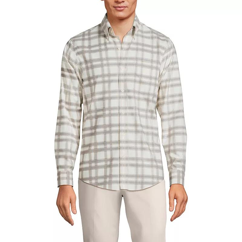 Men's Lands' End Tailored Fit No Iron Twill Long Sleeve Shirt,  Product Image