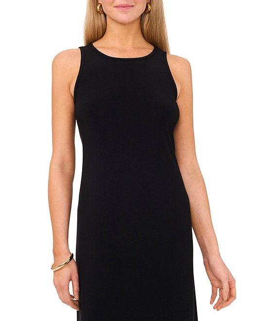 Vince Camuto Sleeveless Keyhole Back Crew Neck A-Line Maxi Dress Product Image