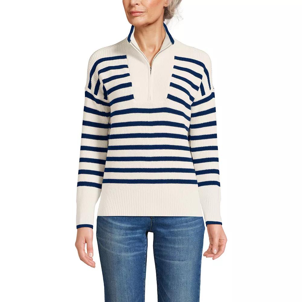 Petite Lands' End Drifter Quarter-Zip Pullover Sweater, Women's,  Product Image