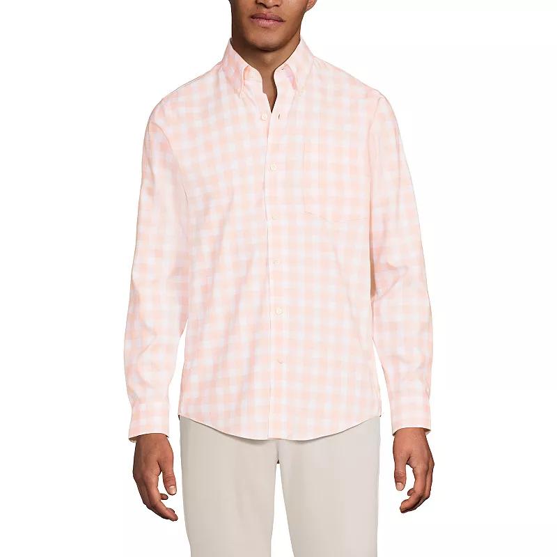 Men's Lands' End Tailored Fit No Iron Twill Long Sleeve Shirt,  Product Image