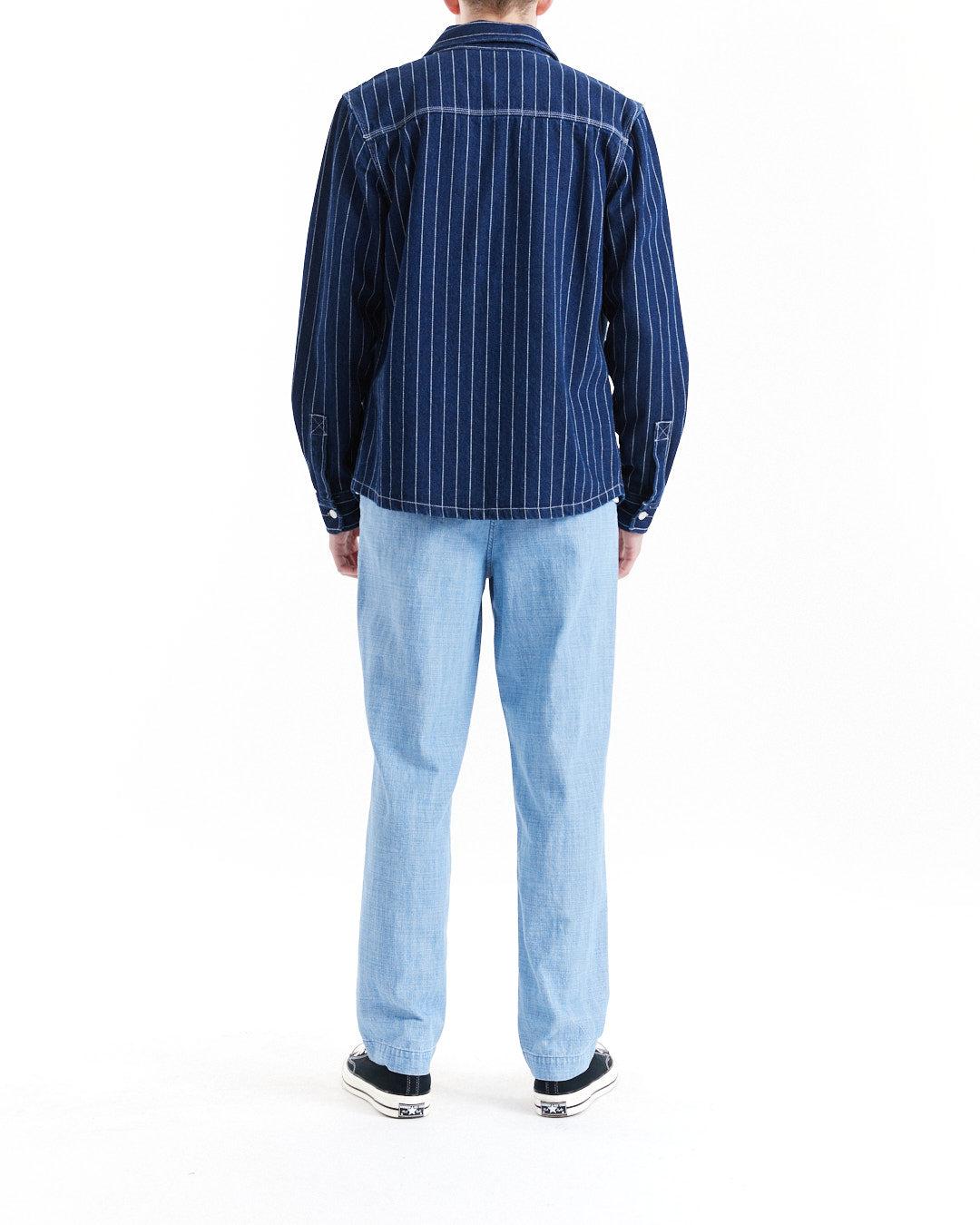 Vacay Stripe Denim Shirt - Indigo Product Image