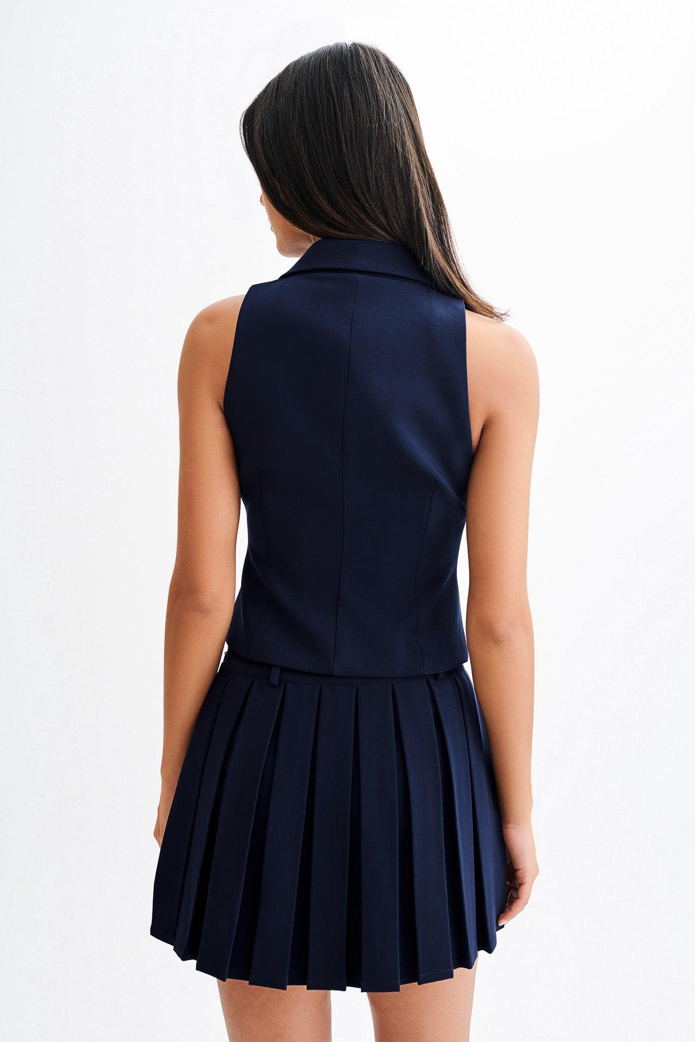 Mura Suiting Vest - Navy Product Image