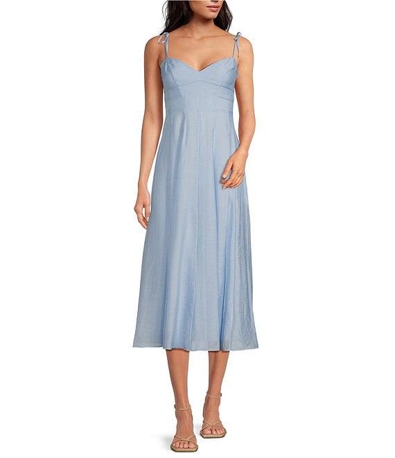 Gianni Bini Renee Tencel V Neck Sleeveless Midi Dress Product Image