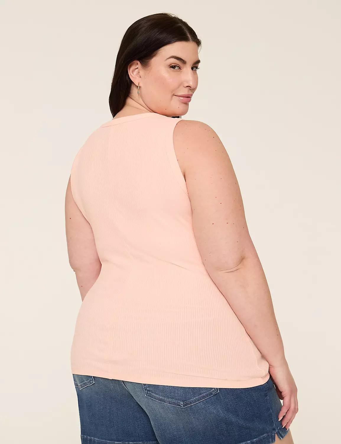 High-Neck Rib Tank Product Image