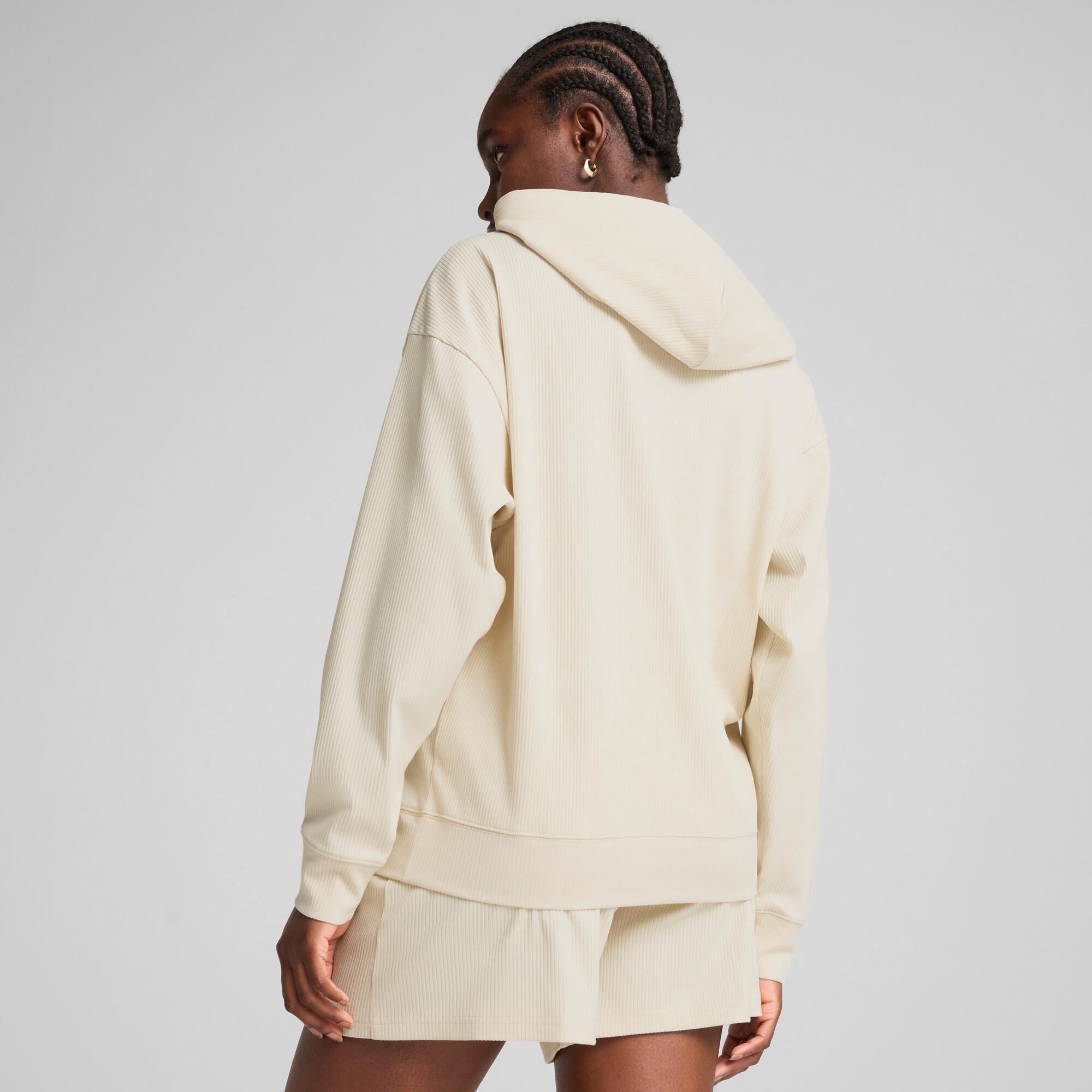 PUMA ESS ELEVATED Comfort Rib Hoodie Women Product Image