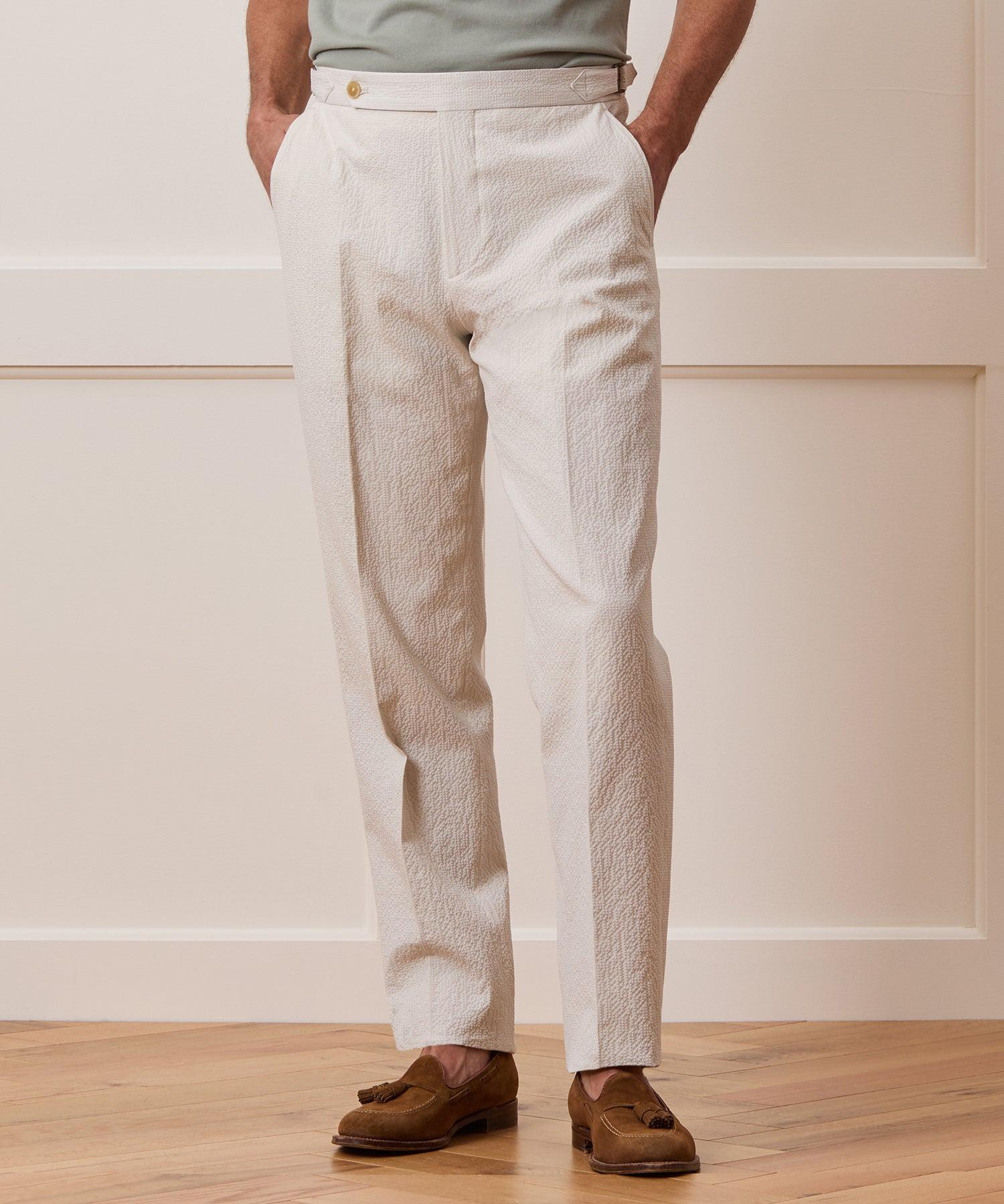 Italian Seersucker Side Tab Trouser Product Image