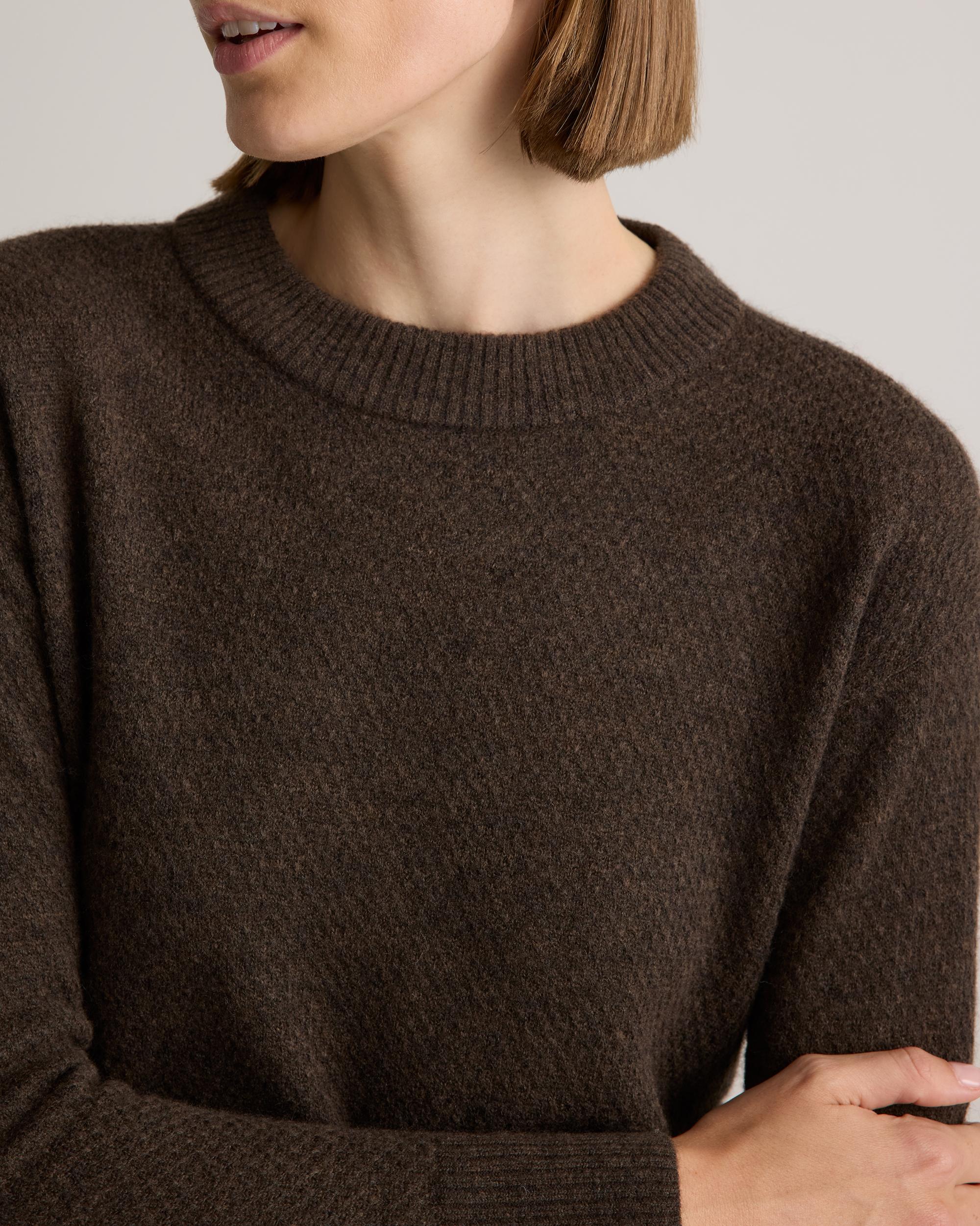 Quince | Women's Baby Alpaca-Wool Diamond Stitch Crew Neck Alpaca Sweater Size XL Product Image