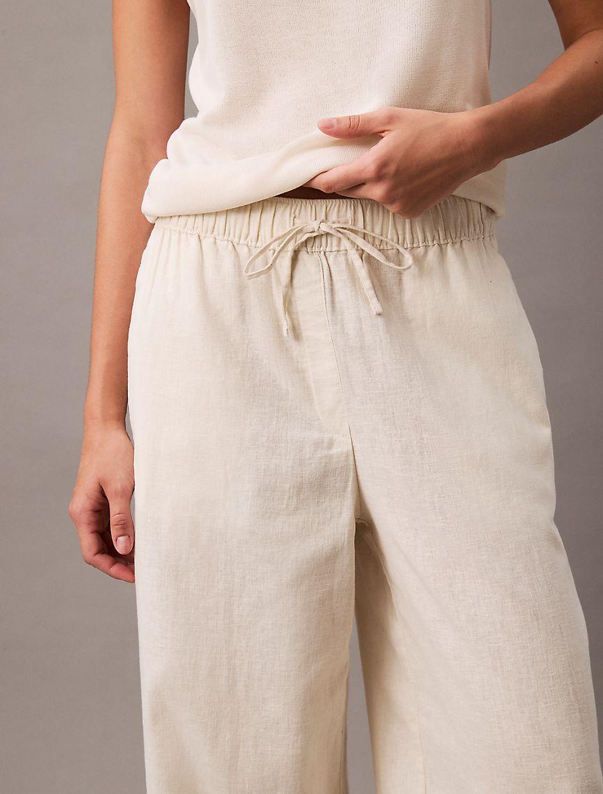 Linen Cotton Pull-On Pants Product Image