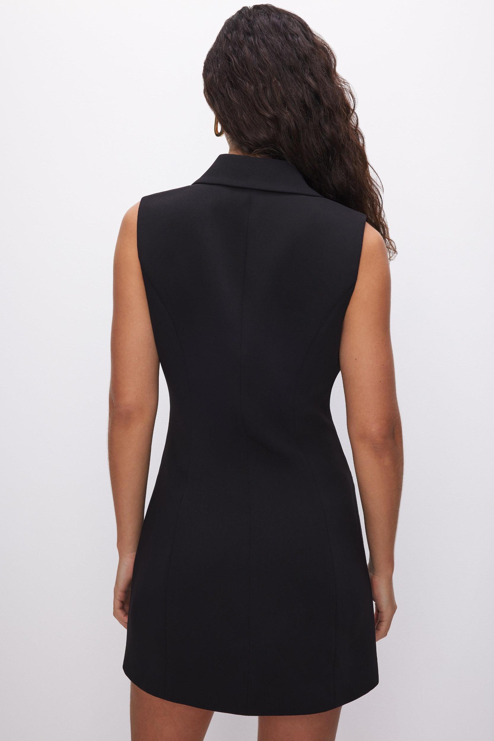 LUXE SUITING MINI DRESS | BLACK001 Product Image