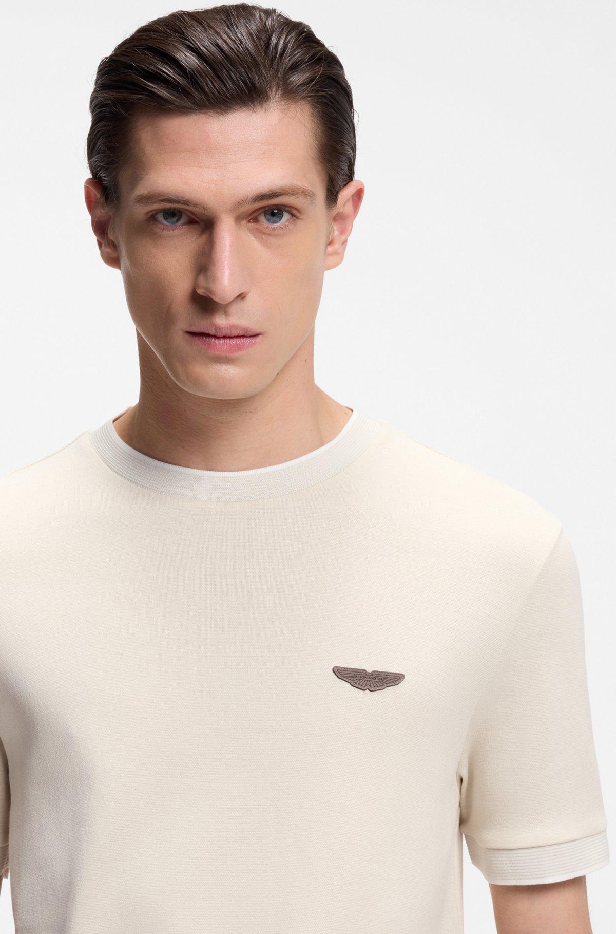 BOSS x ASTON MARTIN T-shirt in wool-cotton jacquard Product Image