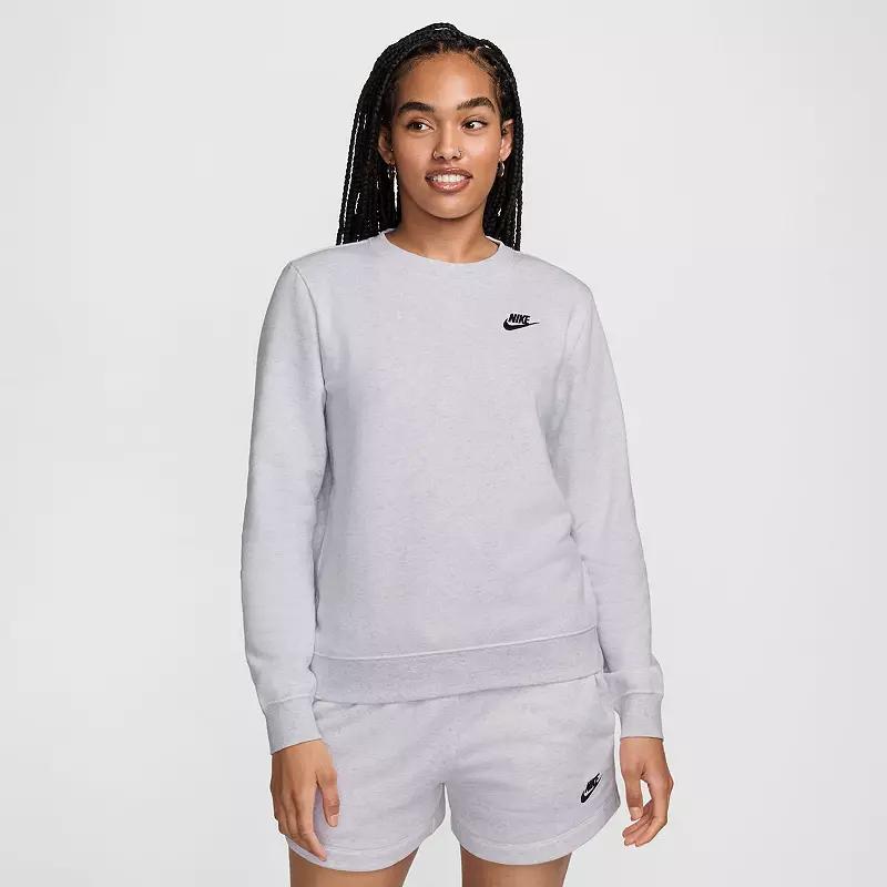 Women's Nike Sportswear Club Embroidered Logo Fleece Crewneck Sweatshirt,  Product Image