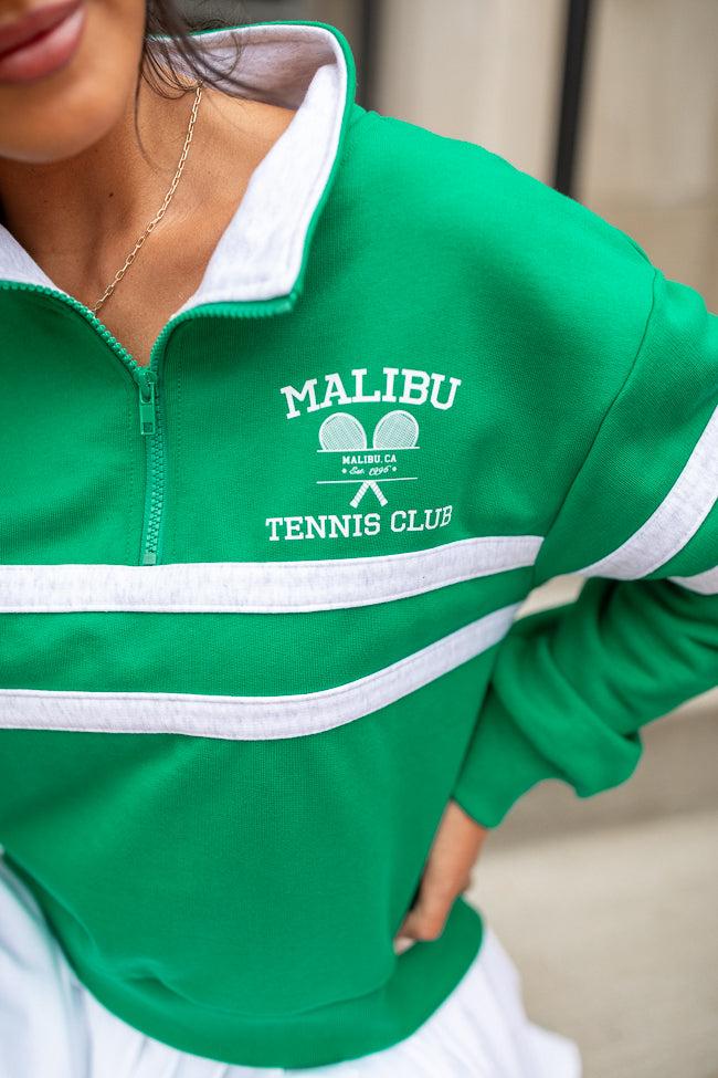 Annette Green Malibu Tennis Club Quarter Zip Pullover FINAL SALE Product Image