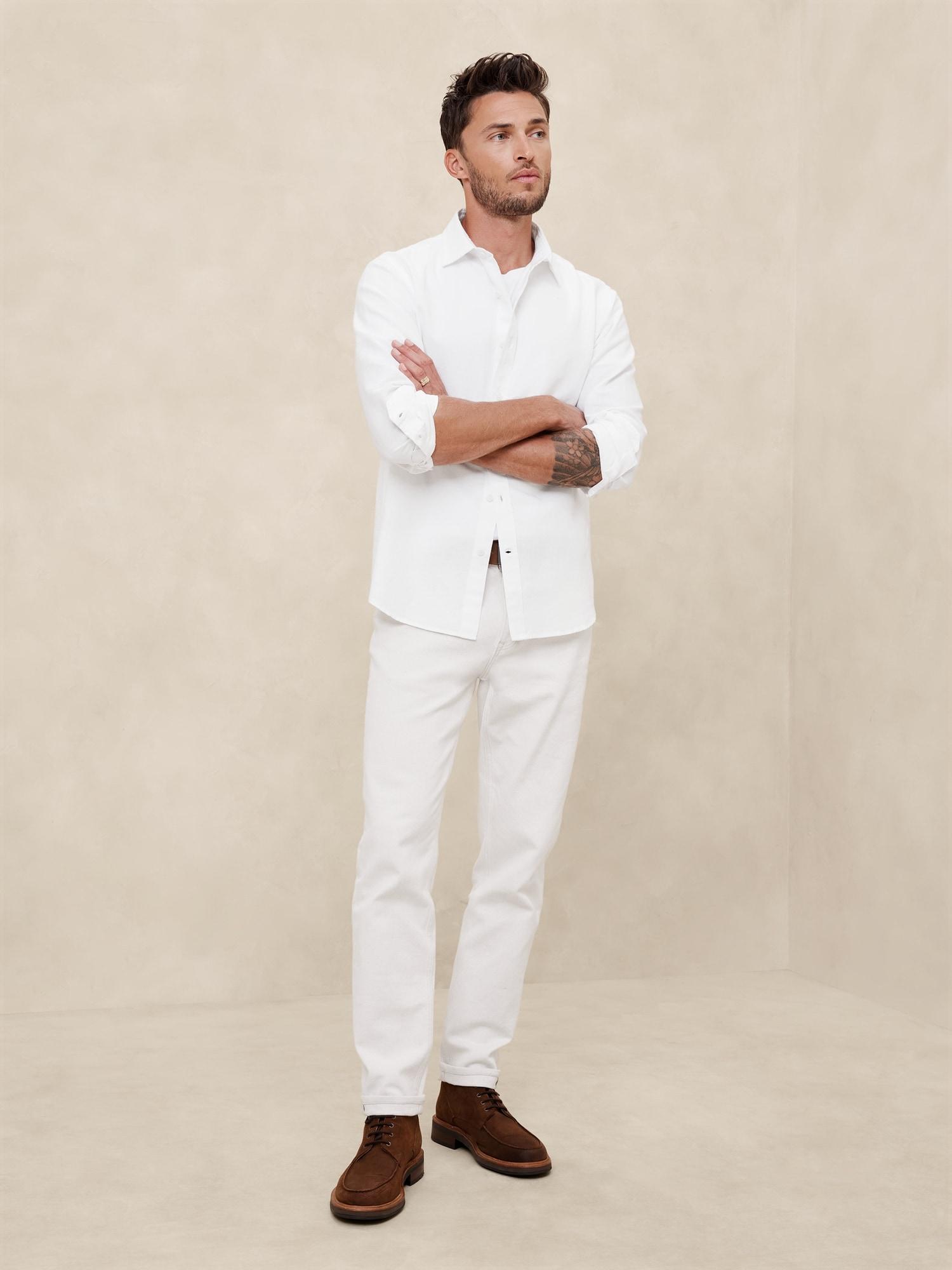 Slim Linen-Blend Shirt Product Image