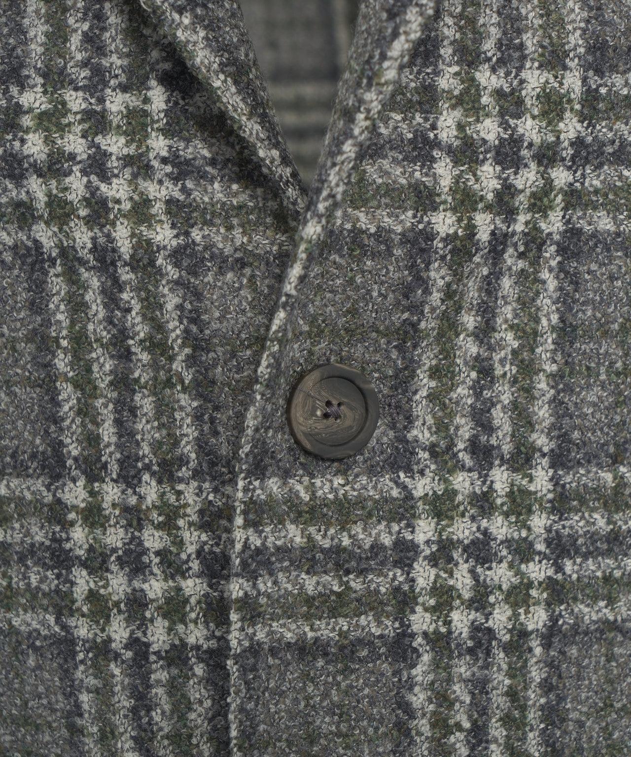 Single-breasted glen check blazer Product Image