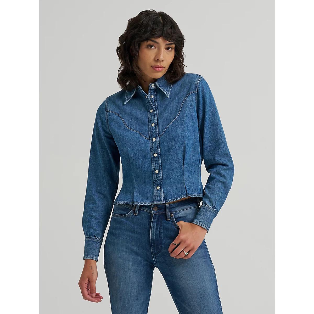 Women's Femme Peplum Shirt in Light Hand Product Image