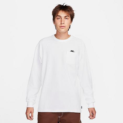 Mens Nike Sportswear Premium Essentials Long-Sleeve Pocket T-Shirt | DR7929-101 Product Image