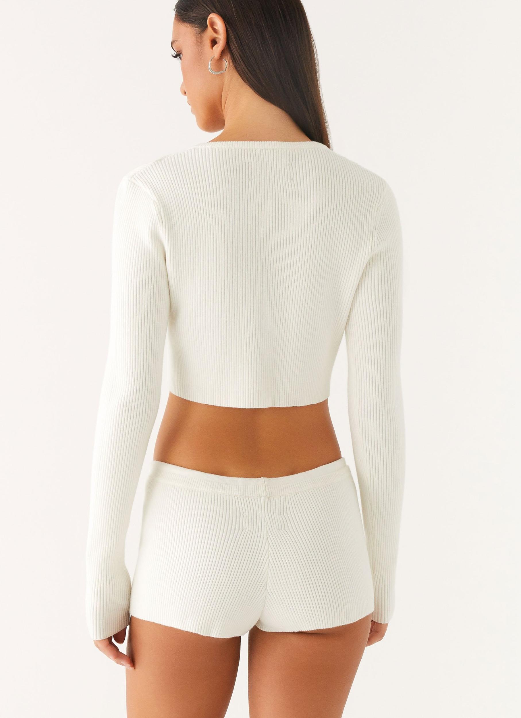 Adria Long Sleeve Cardigan - Ivory Product Image
