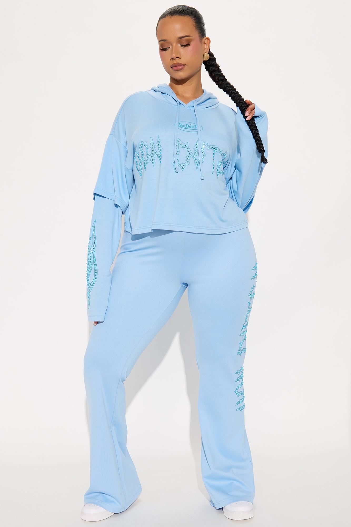 Von Dutch Fire Racer Layered Hoodie - Blue Product Image