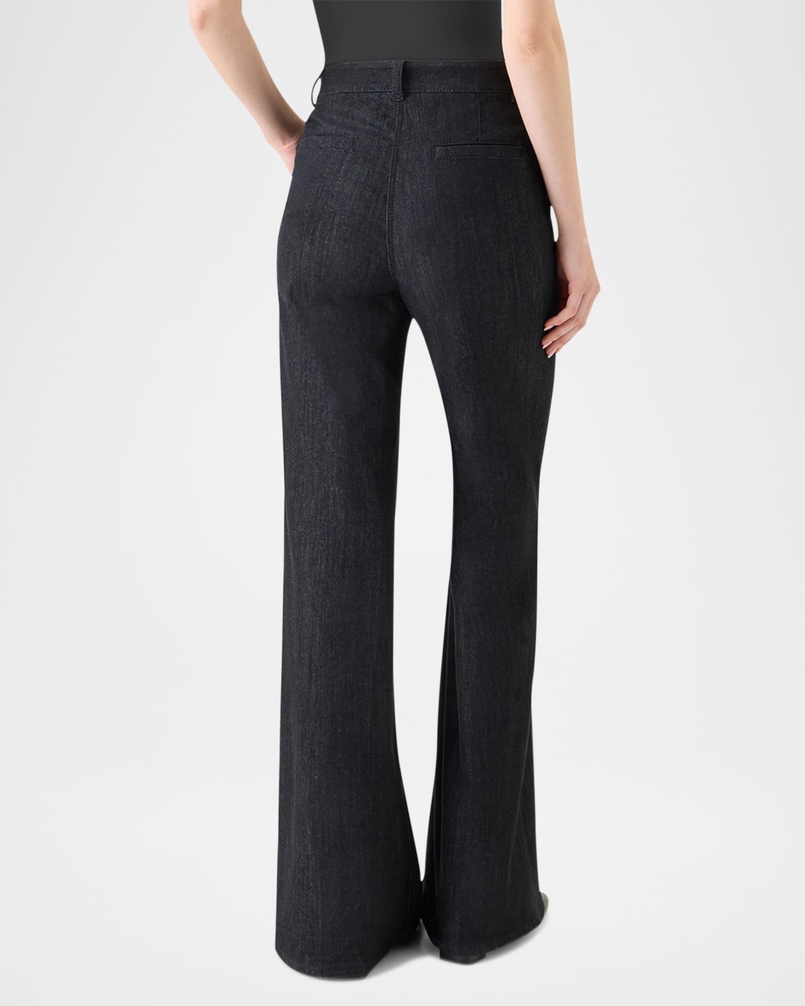 Celia Cotton Stretch Denim Bootcut Pants Product Image