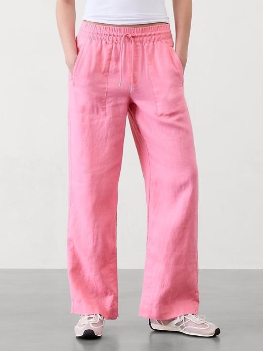 Retreat Linen High Rise Wide Leg Pant Product Image