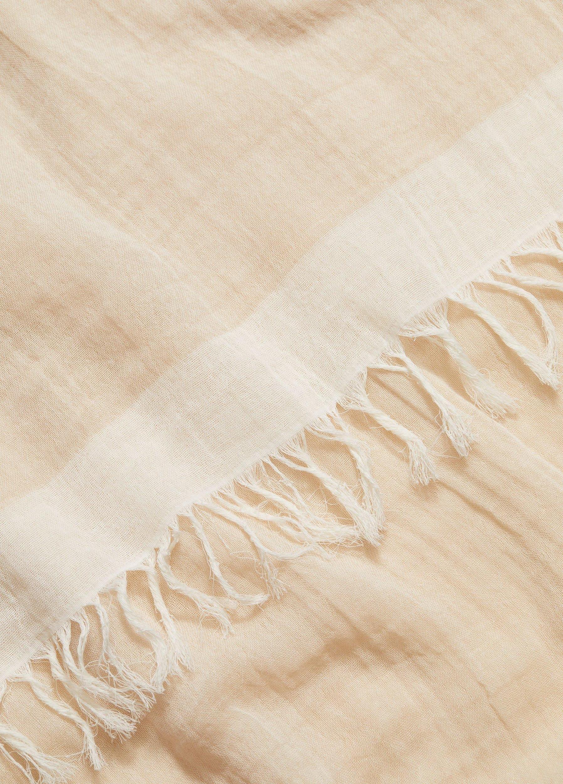 Border-Stripe Cotton Scarf Product Image