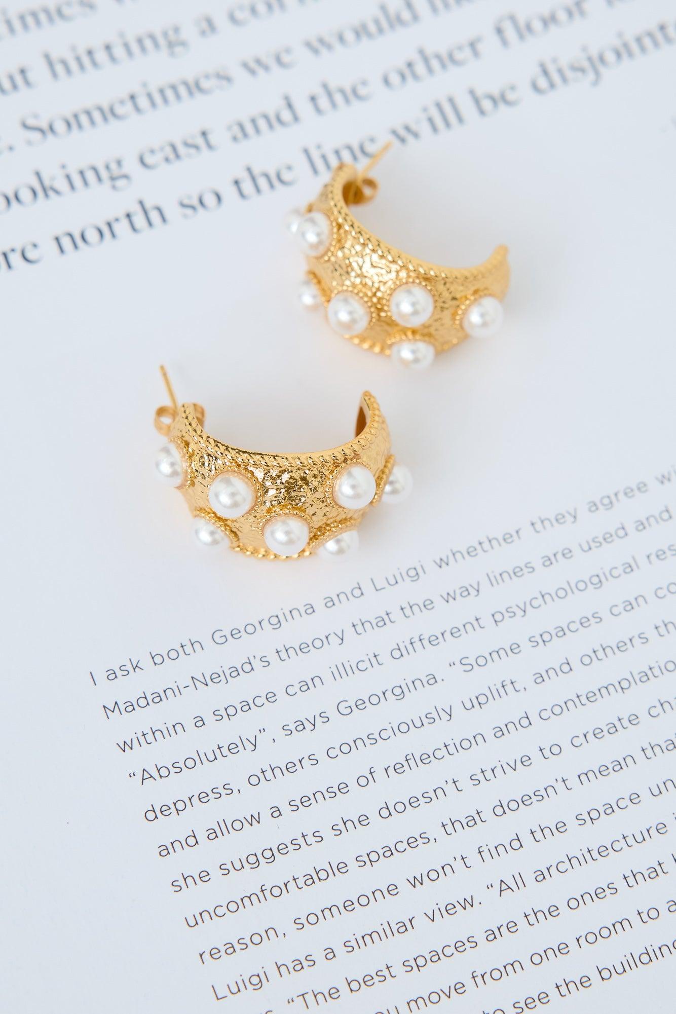 18k Gold Plated Cleo Earrings Gold Product Image