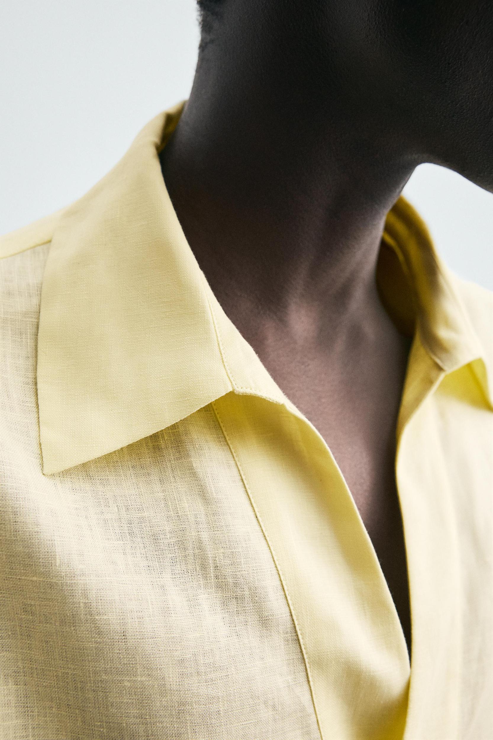 100% LINEN POLO SHIRT Product Image