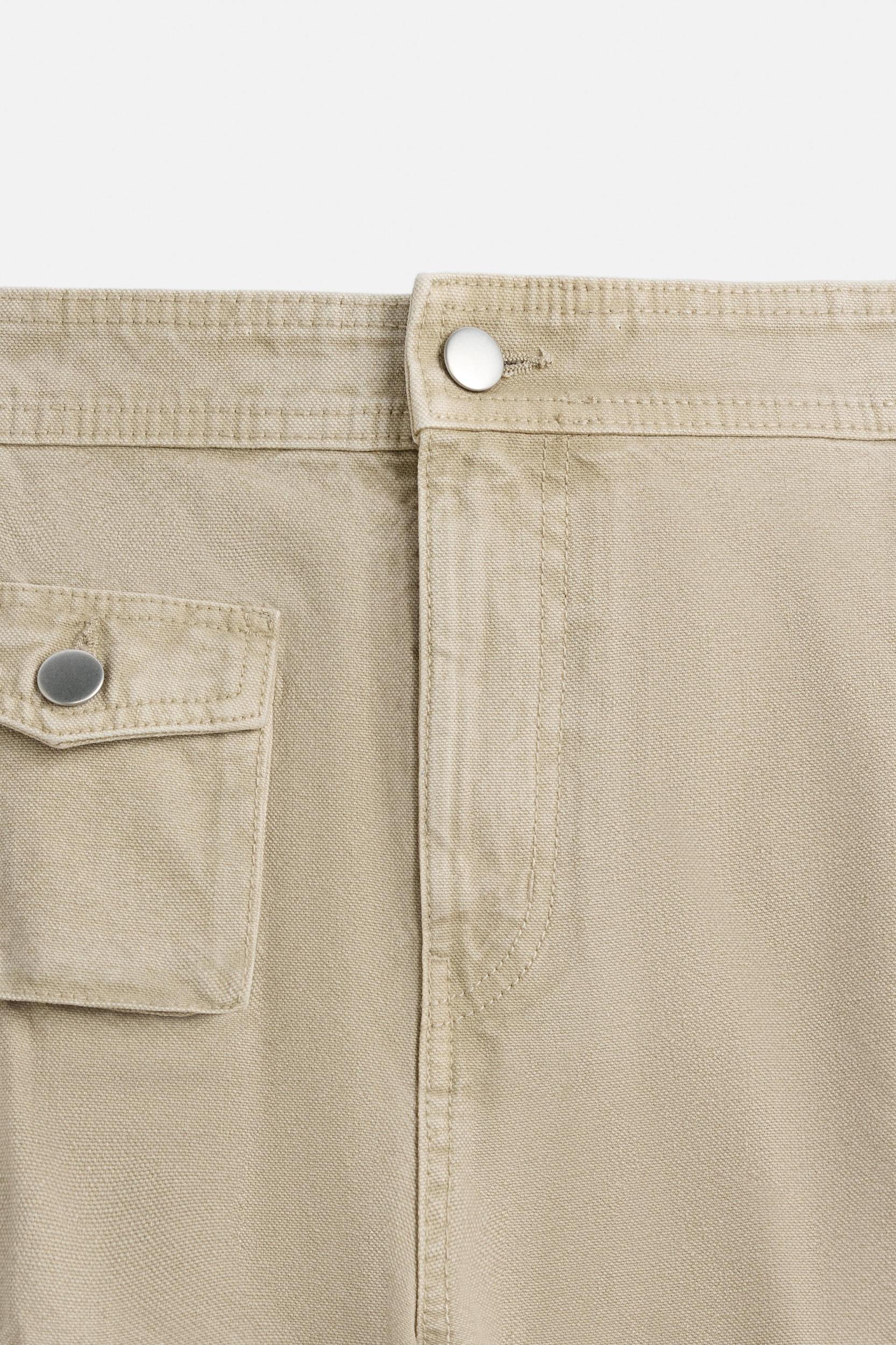 POCKET DENIM CARGO PANTS Product Image