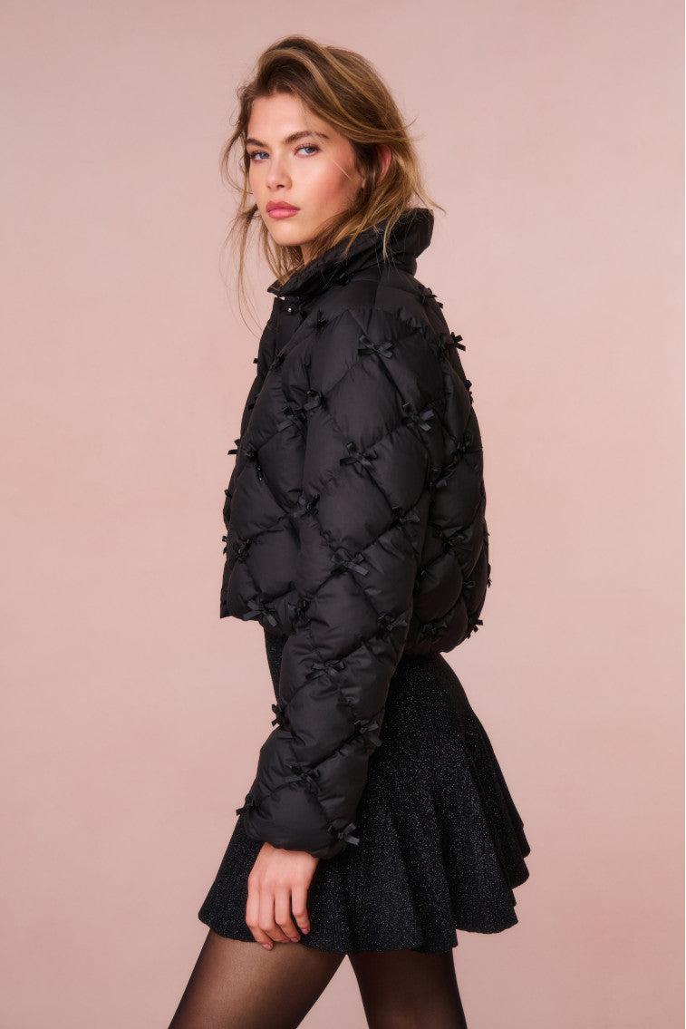 Kasey Quilted Bow-Embellished Jacket Product Image